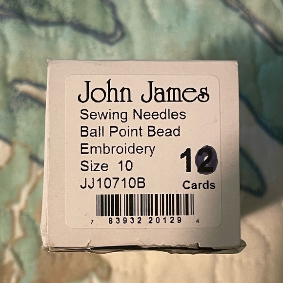 John James Ball Point Bead Embroidery Needles Size 10 - Picture 1 of 3